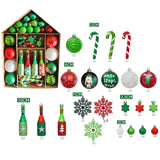 Maxbell Maxbell Christmas Ball Baubles Decor Xmas Tree Pendants for Festival Window New Year Candy Cane