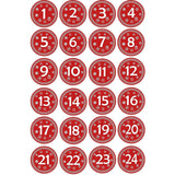 Maxbell Maxbell 24Pcs Advent Calendar Bags Christmas Gift Bags Socks for Xmas Wall Hanging