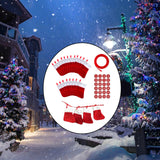 Maxbell Maxbell 24Pcs Advent Calendar Bags Christmas Gift Bags Socks for Xmas Wall Hanging