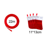 Maxbell Maxbell 24Pcs Advent Calendar Bags Christmas Gift Bags Socks for Xmas Wall Hanging