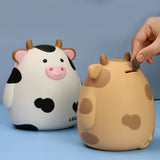 Maxbell Maxbell Cute Cow Shaped Piggy Bank Saving Box for Children's Bedroom Desktop Decor L