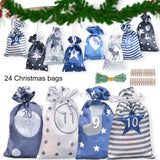 Maxbell Maxbell 24Days Advent Calendar Bags Christmas DIY Wall Decor Clips Rope Labels