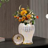 Maxbell Maxbell Ceramic Ginger Jar Vase Table Centerpiece Collectible Desktop Storage Jar