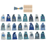 Maxbell 24Pcs Xmas Advent Calendar Bag Candy Fill Sacks Wall Decoration for Festival