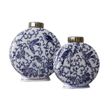 Maxbell Blue and White Porcelain Vase Decorative Vase Decoration for Home Kitchen 14cmx26cm