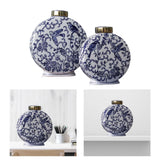 Maxbell Blue and White Porcelain Vase Decorative Vase Decoration for Home Kitchen 14cmx26cm