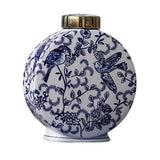 Maxbell Blue and White Porcelain Vase Decorative Vase Decoration for Home Kitchen 14cmx26cm
