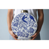 Maxbell Blue and White Porcelain Vase Decorative Vase Decoration for Home Kitchen 14cmx26cm
