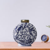 Maxbell Blue and White Porcelain Vase Decorative Vase Decoration for Home Kitchen 14cmx26cm