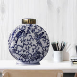 Maxbell Blue and White Porcelain Vase Decorative Vase Decoration for Home Kitchen 14cmx26cm