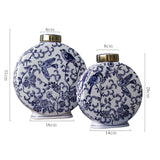 Maxbell Blue and White Porcelain Vase Decorative Vase Decoration for Home Kitchen 16cmx31cm