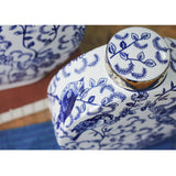 Maxbell Blue and White Porcelain Vase Decorative Vase Decoration for Home Kitchen 16cmx31cm