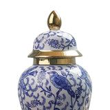 Maxbell Ceramic Ginger Jar Vase Table Centerpiece Glossy for Office Decoration Gift S