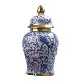 Maxbell Ceramic Ginger Jar Vase Table Centerpiece Glossy for Office Decoration Gift S