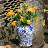 Maxbell Ceramic Ginger Jar Vase Table Centerpiece Glossy for Office Decoration Gift S