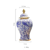 Maxbell Maxbell Ceramic Ginger Jar Traditional Multi Purpose Dried Flower Vase for Wedding 11cmx34cm