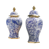 Maxbell Maxbell Ceramic Ginger Jar Traditional Multi Purpose Dried Flower Vase for Wedding 11cmx34cm