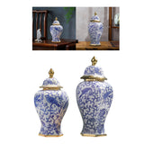 Maxbell Maxbell Ceramic Ginger Jar Traditional Multi Purpose Dried Flower Vase for Wedding 11cmx34cm