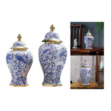 Maxbell Maxbell Ceramic Ginger Jar Traditional Multi Purpose Dried Flower Vase for Wedding 11cmx34cm