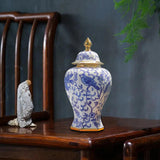 Maxbell Maxbell Ceramic Ginger Jar Traditional Multi Purpose Dried Flower Vase for Wedding 11cmx34cm