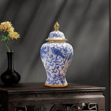 Maxbell Maxbell Ceramic Ginger Jar Traditional Multi Purpose Dried Flower Vase for Wedding 11cmx34cm