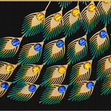 Maxbell Modern Wall Clock 3D Peacock Shaped Non Ticking for Dining Room Hotel Decor