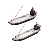 Maxbell Backflow Incense Cone Burner Waterfall Incense Cone Holder for Tabletop Elephant