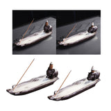 Maxbell Backflow Incense Cone Burner Waterfall Incense Cone Holder for Tabletop Elephant
