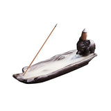 Maxbell Backflow Incense Cone Burner Waterfall Incense Cone Holder for Tabletop Elephant