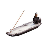 Maxbell Backflow Incense Cone Burner Waterfall Incense Cone Holder for Tabletop Elephant