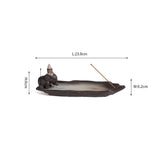 Maxbell Backflow Incense Cone Burner Waterfall Incense Cone Holder for Tabletop Elephant
