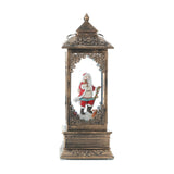 Maxbell Rotating Lantern Glittering Christmas Music Box Crafts Decor White Snowman