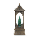 Maxbell Rotating Lantern Glittering Christmas Music Box Crafts Decor White Snowman