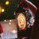 Maxbell Rotating Lantern Glittering Christmas Music Box Crafts Decor White Snowman