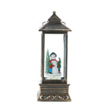 Maxbell Rotating Lantern Glittering Christmas Music Box Crafts Decor White Snowman