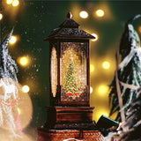 Maxbell Rotating Lantern Glittering Christmas Music Box Crafts Decor White Snowman