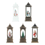 Maxbell Rotating Lantern Glittering Christmas Music Box Crafts Decor White Snowman