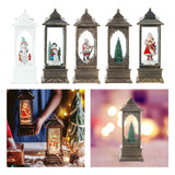 Maxbell Rotating Lantern Glittering Christmas Music Box Crafts Decor White Snowman