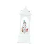 Maxbell Rotating Lantern Glittering Christmas Music Box Crafts Decor White Snowman