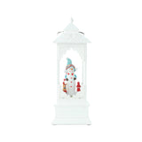 Maxbell Rotating Lantern Glittering Christmas Music Box Crafts Decor White Snowman