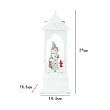 Maxbell Rotating Lantern Glittering Christmas Music Box Crafts Decor White Snowman