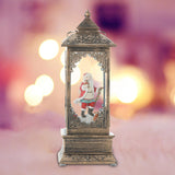 Maxbell Rotating Lantern Glittering Christmas Music Box Crafts Decor Cane Santa