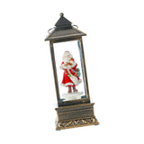 Maxbell Rotating Lantern Glittering Christmas Music Box Crafts Decor Blue Bag Santa