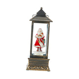Maxbell Rotating Lantern Glittering Christmas Music Box Crafts Decor Blue Bag Santa
