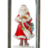 Maxbell Rotating Lantern Glittering Christmas Music Box Crafts Decor Blue Bag Santa