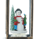 Maxbell Rotating Lantern Glittering Christmas Music Box Crafts Decor Bronze Snowman
