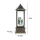 Maxbell Rotating Lantern Glittering Christmas Music Box Crafts Decor Bronze Snowman