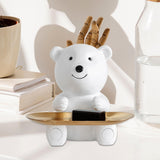 Maxbell Nordic Style Resin Jewelry Dish Trinket Dish Display Tray for Candy Bracelet Bear