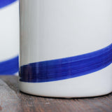 Maxbell Blue and White Ceramic Vase with Lid Jar Decoration Glazed Hand Painted Size S