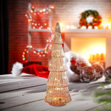 Maxbell Christmas Tree Night Light Ornament Xmas Tree for Party Festival Living Room Pink